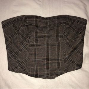 Free People Plaid Crop Top